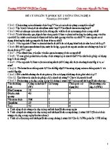 Đề cương ôn tập học kỳ II môn Công nghệ 8 - Năm học 2016-2017